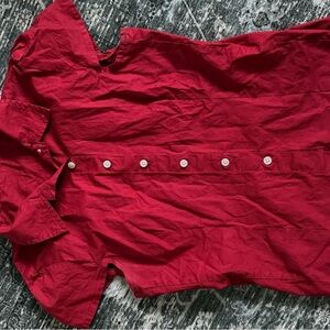 Brandy Melville Red Button-Up Top
